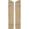 Ekena Millwork Americraft 3-Board (2 Batten) Wood Joined Board-n-Batten Shutters w/Ellipt Top, ARW101BE311X77UNH, PR ARW101BE311X77UNH - alternate 1